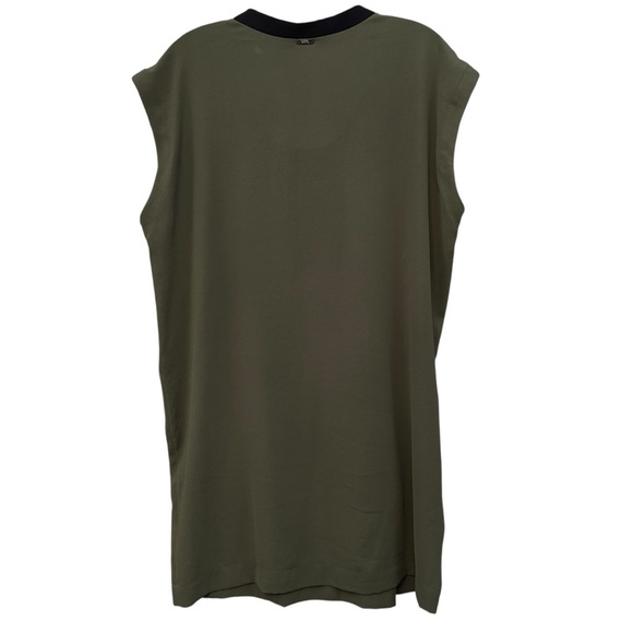VPL Olive Green Gray Colorblock Sleeveless Tunic Dress Medium - Picture 2 of 6